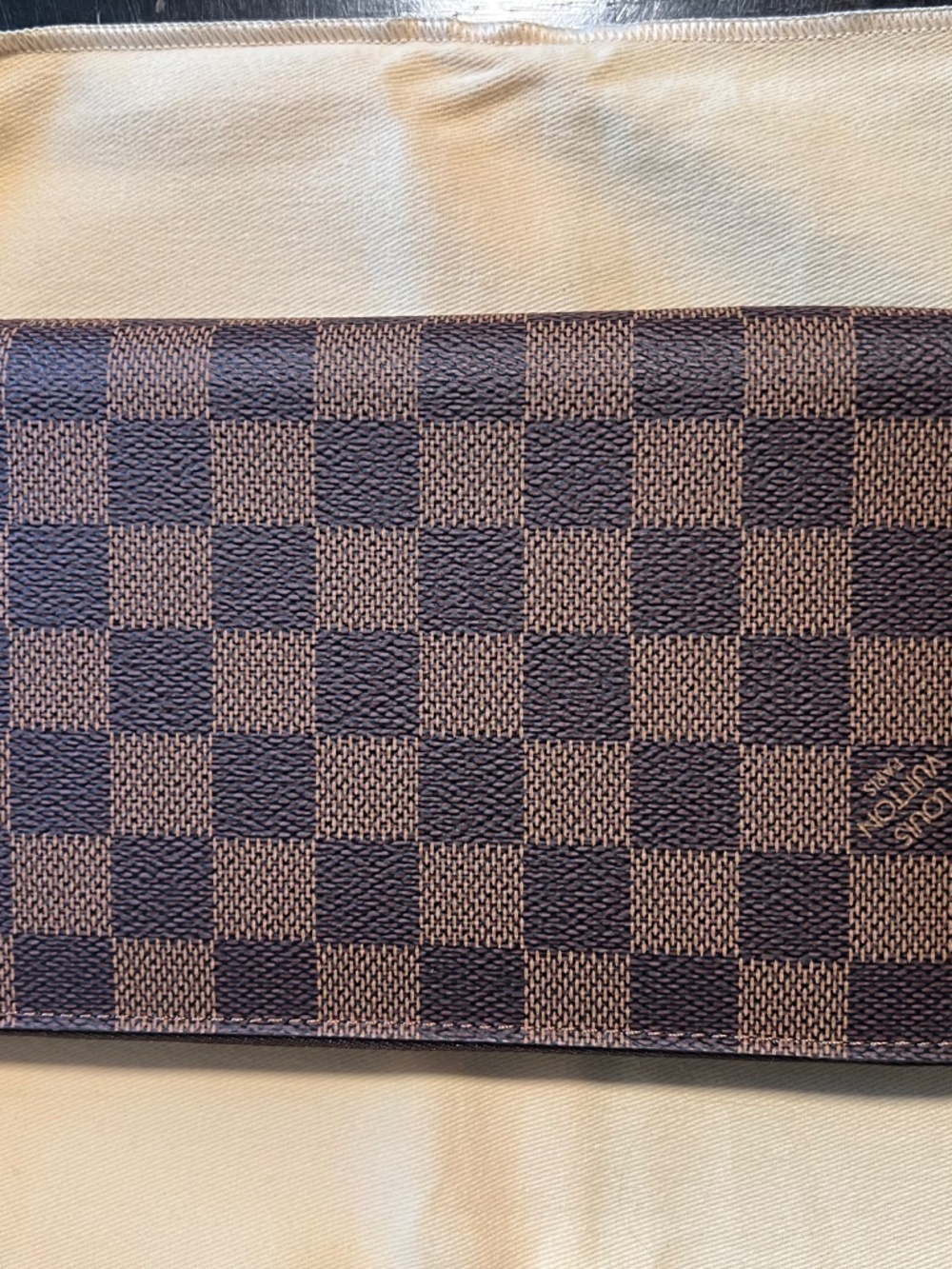 NEW Checkered Louis Vuitton Clutch- 8 1/4 x 4 3/4 inches, Brown - Picture 10 of 16
